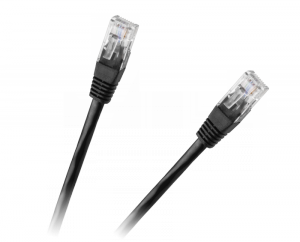 Patchcord kabel UTP 8c wtyk-wtyk 1.5m CCA czarny