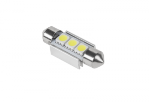 Żarówka samochodowa LED (Canbus) SV8,5 11x36mm 3x5050 SMD,  biała
