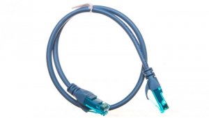 Kabel krosowy (Patch Cord) U/UTP kat.5e niebieski 0,5m DK-1512-005/B