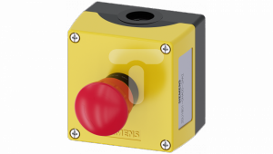 Kaseta z przyciskiem bezpieczeństwa 1R przez obrót żółta IP69k SIRIUS ACT 3SU1801-0NA00-2AA2