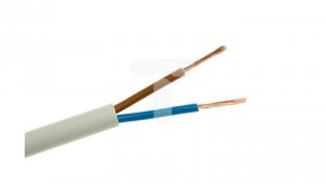 Przewód mieszkaniowy H03VV-F (OMY) 2x1,5 biały 300/300V /50m/