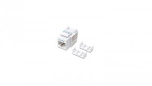 Moduł Keystone RJ45 UTP Cat5e Biały Punch-Down