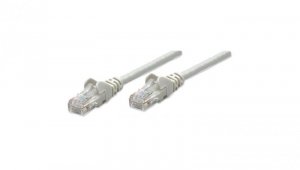 Patch Cord Cat5E UTP 0,5M Szary 100 Miedź 318228
