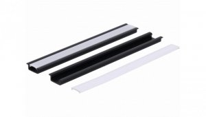Profil led PCV Fuga Slim 16x7 2m czarny ML