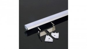 Profil kątowy aluminiowy Mleczny do taśm LED 2000x19x19mm 3356
