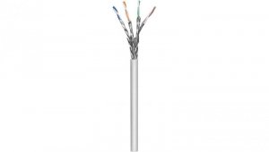 Kabel Skrętka Kat 6A S/FTP linka PIMF szara 100 procent miedzi ITP-C6A-FLS305 /305m/