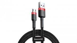 Kabel Baseus cafule CAMKLF-C91 (USB M - Micro USB M 2m kolor czarno-czerwony)