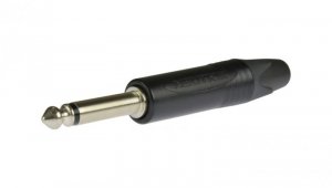 NEUTRIK Wtyk instrumentalny Jack 6,3mm Mono na kabel do 7,0mm niklowany czarny NP2X-BAG
