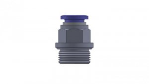 Złączka wtykowa prosta mosiężna niklowana do węża 8, M22X1,5z, 122.M22X1,5-8
