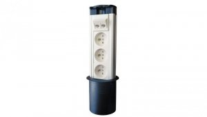 Kolumna zasilająca ALANTEC DESK 3 gniazda elektryczne + 2 gniazda komputerowe