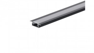 Profil led Basic Plus 1m czarny z osłoną mleczną MLF