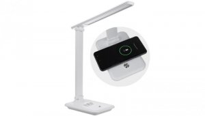 Lampka biurkowa LED Maclean max. 9W 220-240V AC możliwość zmiany barwy ładowarka bezprz. 450lm MCE616 W