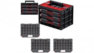 Szafka z 3x organizer z przegrodami na narzędzia i akcesoria 390x284x60mm Kistenberg TAGERCASE 40