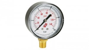 Manometr standardowy z przyłączem dolnym, śr. 63mm, 0-2,5bar, G1/4, M63R.PL003G14