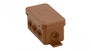 Puszka instalacyjna natynkowa typu KLIK 80x45x41mm hermetyczna IP54 brązowa ViPlast