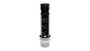 Gniazdo meblowe do zabudowy 3 złącza wtyczkowe 2xUSB A schuko GMZ/S-5 W-72013