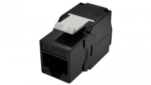 Moduł keystone RJ45 UTP kat.5e ekranowany beznarzędziowy SLIM czarny Alantec