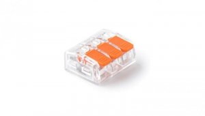 Szybkozłączka 0,2-4,0mm2, 3 styki, przezroczysta, E.4191T /100szt./