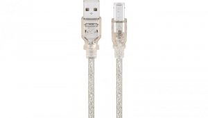 Kabel USB 2.0 Hi-Speed, Przezroczysty - Długość kabla 1 m