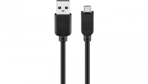 Kabel USB 2.0 Hi-Speed, czarny - Długość kabla 0.15 m