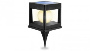 Lampa Solarna Ogrodowa LED Wbijana Zewnętrzna na Słupek Ogrodzeniowy Ogrodzenie Balustradę Taras 3000K KWADRUS LUMILED