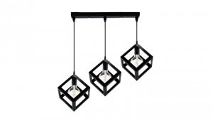 Lampa Wisząca Sufitowa TALUS Geometryczna Zwis Kostka do LED 3x E27 LUMILED