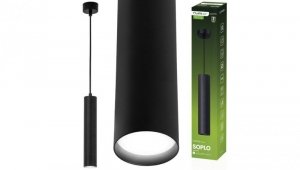 Lampa Wisząca Sufitowa Zwis 29cm Reflektor GU10 LED SOPLO Czarny LUMILED