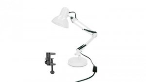 Lampka biurkowa biała PIXI White E27 zestaw podstawa i klips EDO777536 EDO