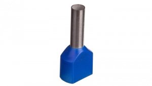 Końcówka tulejkowa izolowana TID 2x2,5mm2/10mm niebieska cynowana TID2x2,5L10 /100szt./
