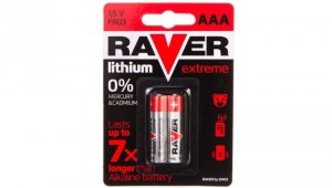Bateria litowa LR03 / AAA 1,5V RAVER EXTREME B7811 /blister 2szt./