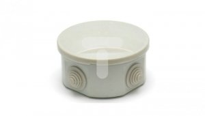 Puszka n/t hermetyczna 80x40 klik 4 dławiki IP44 biała S-BOX 026B