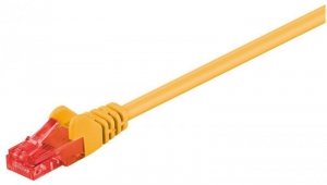 Kabel krosowy patchcord U/UTP kat.6 CCA żółty 20m 68403