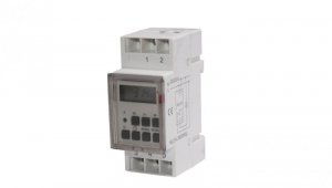 Timer cyfrowy Maclean Energy MCE09 na szynę DIN 10 programów 3600W max 156 programów MCE09