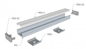 Profil P01 lakierowany proszkowo czerwony P01-2M-R /2m/