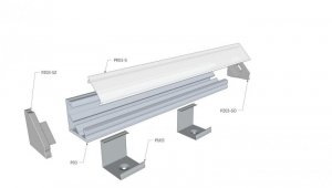 Profil P03 lakierowany proszkowo niebieski P03-2M-B /2m/