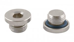 Mosiężny niklowany korek z oringiem, G1/2z, 3015 1/2