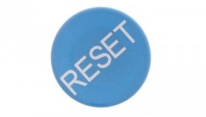 Wkładka przycisku 22mm płaska niebieska z opisem RESET M22-XD-B-GB14 218204