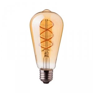 Żarówka LED V-TAC 4,8W E27 Filament Złota Vintage ST64 64x143mm VT-2065-N 1800K 300lm