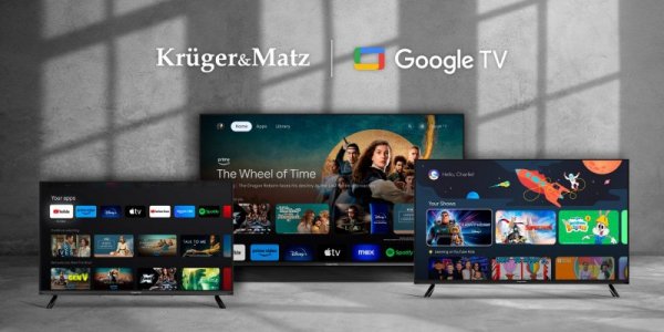 Telewizor Kruger&amp;Matz 32&quot; HD Google TV,  DVB-T2/S2/T/C   H.265 HEVC