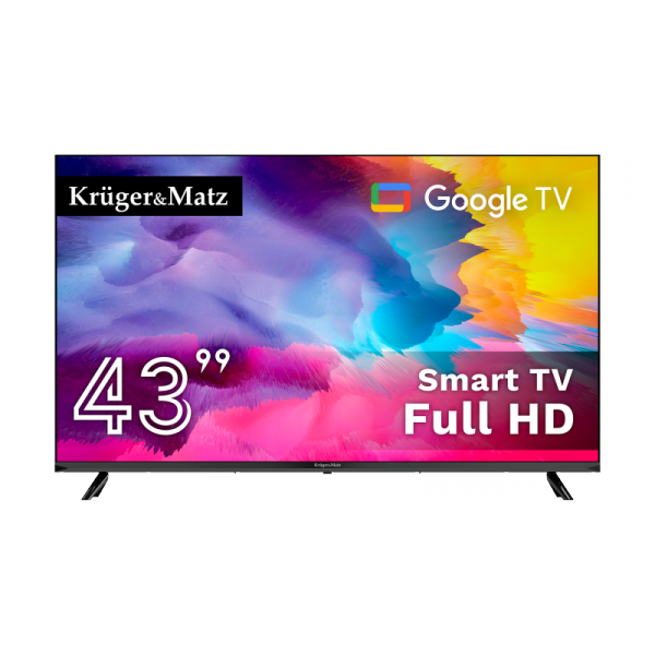 Telewizor Kruger&amp;Matz 43&quot; FHD Google TV DVB-T2/T/C  H.265 HEVC