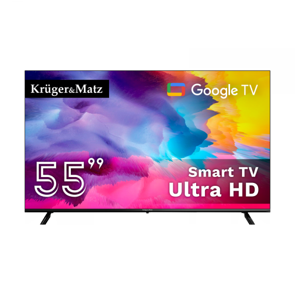 Telewizor Kruger&amp;Matz 55&quot; UHD Google TV  DVB-T2/T/C  H.265  HEVC