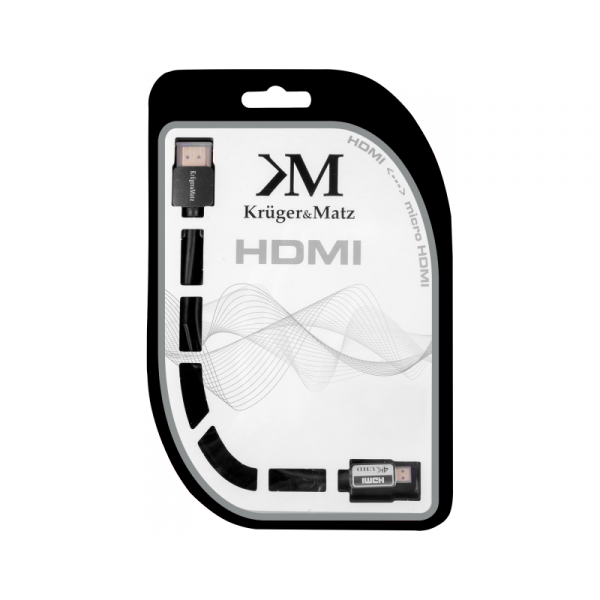 Kabel HDMI - micro HDMI wtyk-wtyk (A-D)  3.0m Kruger&amp;Matz