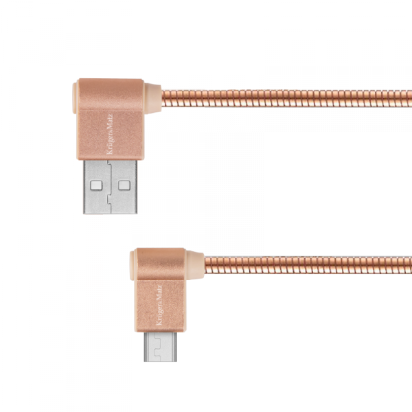 Kabel USB - wtyk kątowy typu C  1m 3A Kruger&amp;Matz