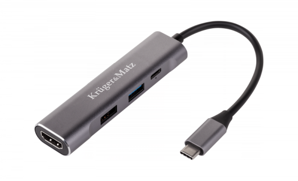 Adapter (HUB)  USB typu C na HDMI/USB3.0/USB2.0/C port