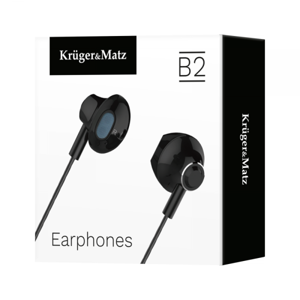 Słuchawki douszne z mikrofonem Kruger&amp;Matz B2 czarne