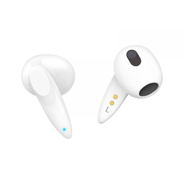 Bezprzewodowe słuchawki douszne z power bankiem Kruger&amp;Matz M6 - kolor biały