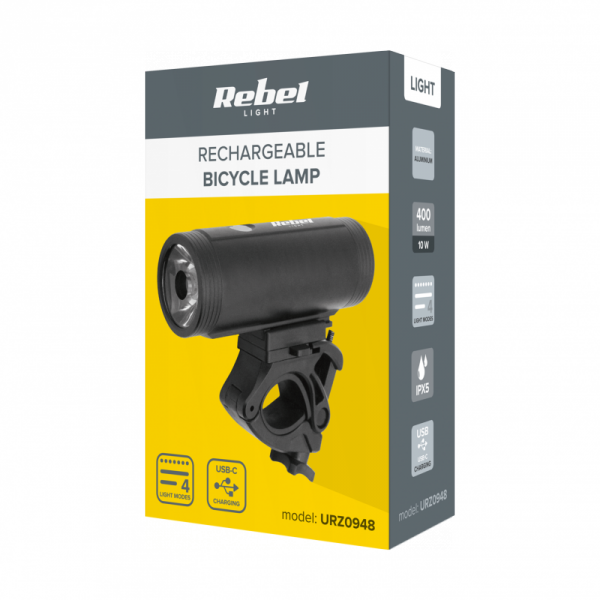 Akumulatorowa lampa rowerowa LED Rebel