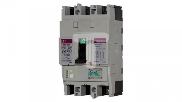 Wyłącznik kompaktowy 3P 125A 25kA /wyzwalacz termo-magnetyczny/ EB2 125/3L 004671026