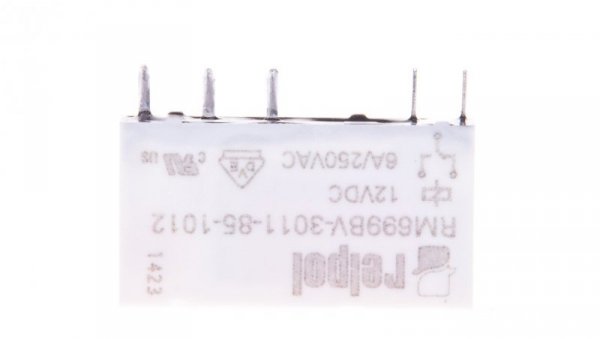 Przekaźnik miniaturowy 1P 6A 12V DC wersja pionowa PCB AgSnO2 RM699BV-3011-85-1012 2613696