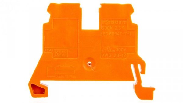 Złączka 2-przewodowa 2,5mm2 pomarańczowa 870-902